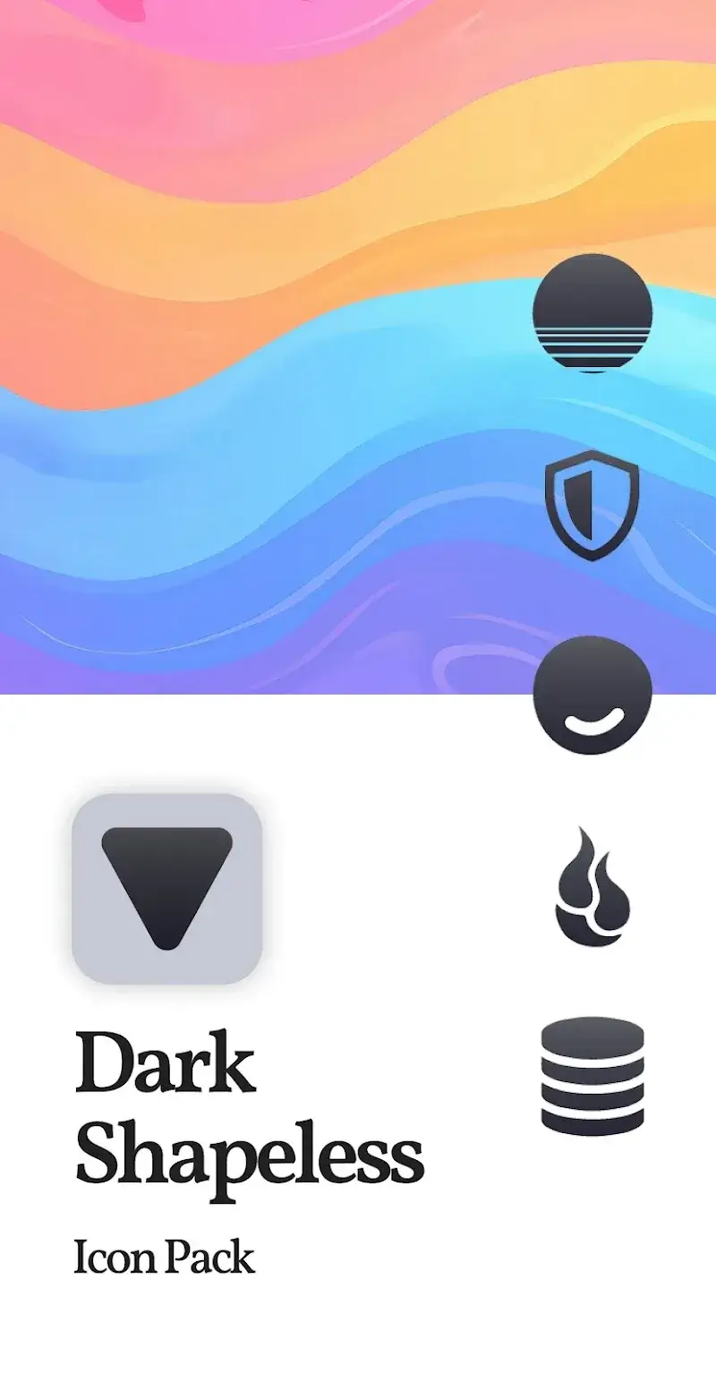 Dark Shapeless Icon Pack - screenshot 1