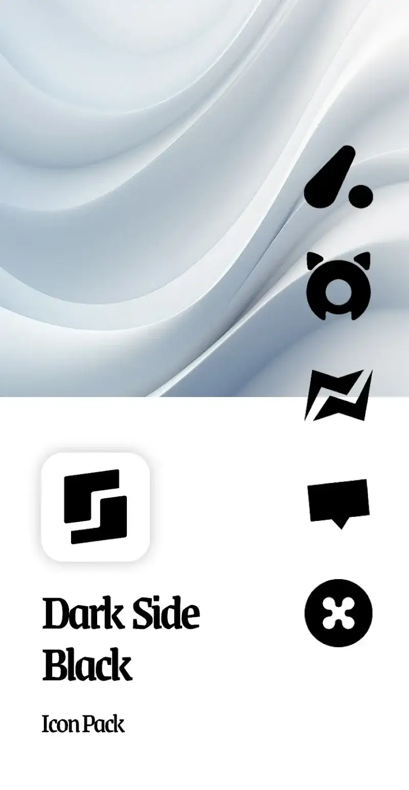 Dark Side Black Icon Pack - screenshot 1