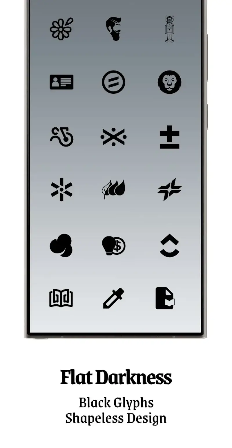 Dark Side Black Icon Pack - screenshot 3