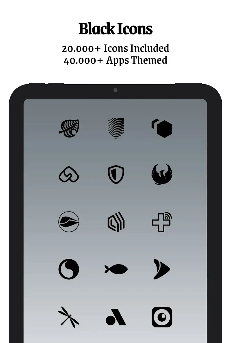 Dark Side Black Icon Pack - screenshot 6