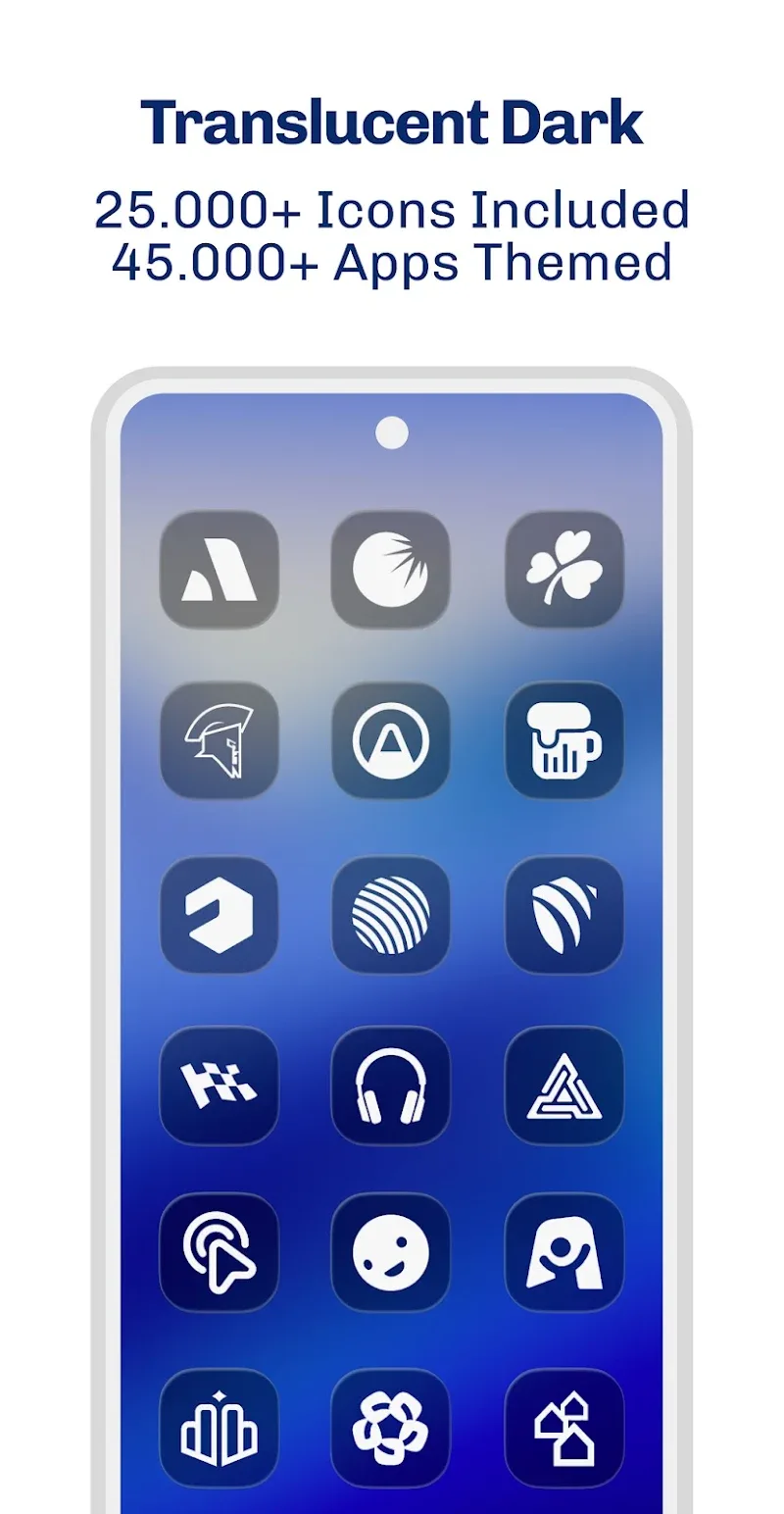 iGlass Dark OS 26 Icon Pack v6.4 APK (Full Version) - screenshot 2