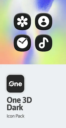 One 3D Dark Icon Pack - screenshot 1