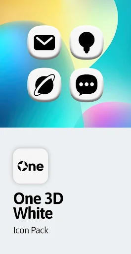One 3D White Icon Pack - screenshot 1