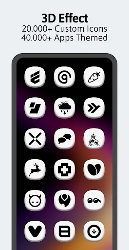 One 3D White Icon Pack - screenshot 2