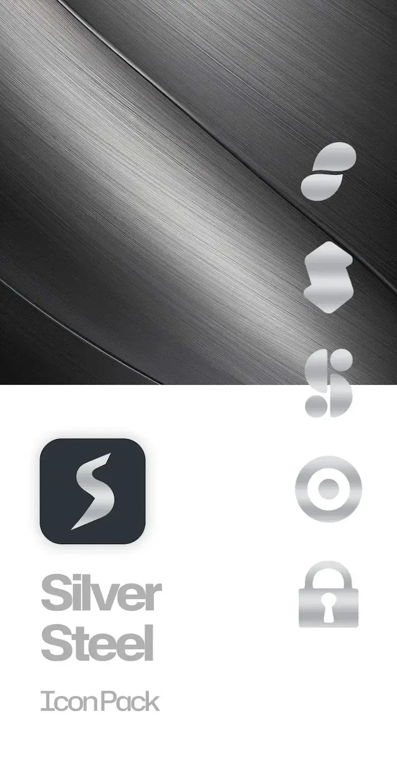 Silver Steel Icon Pack - screenshot 5