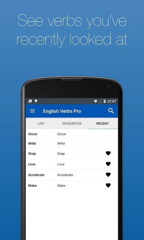 English Verb Conjugator Pro APK - screenshot 2