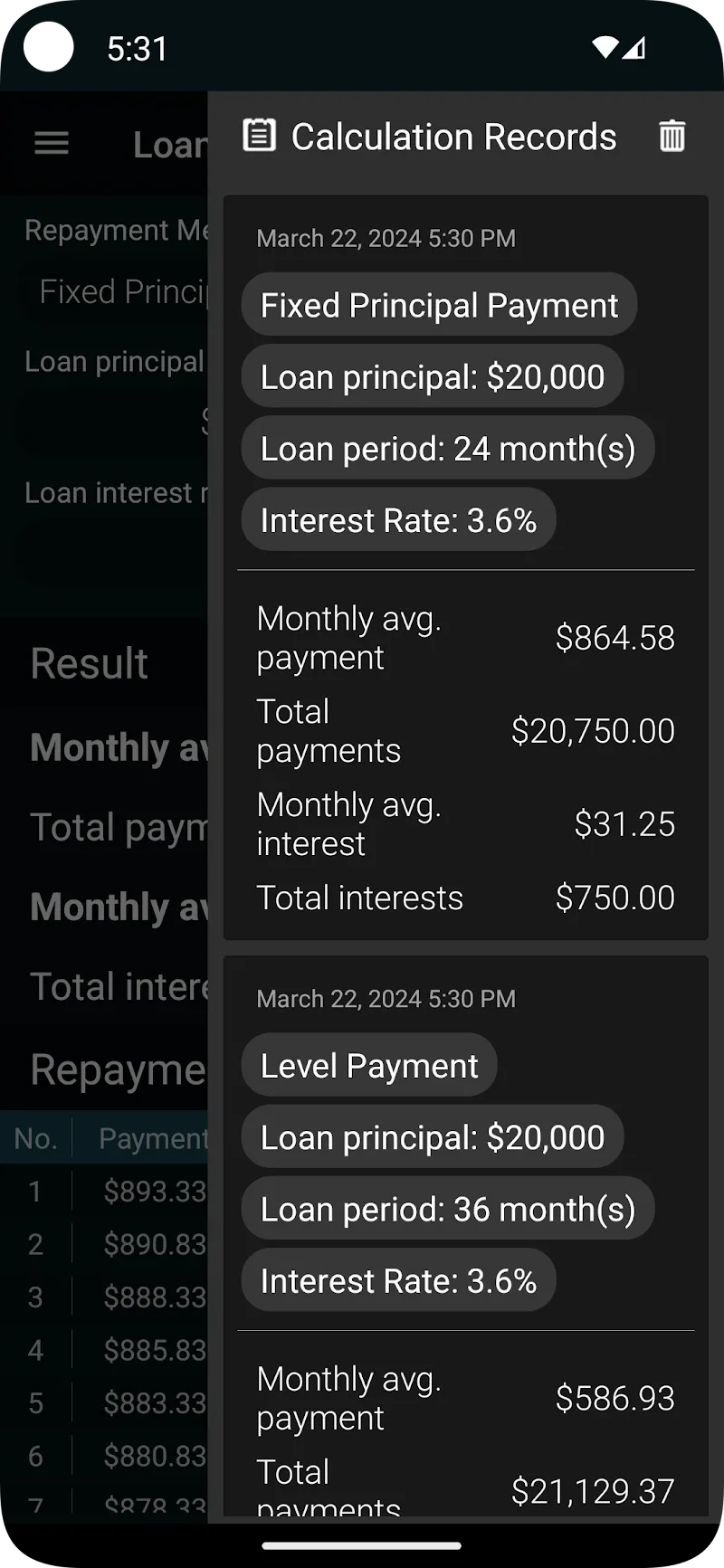 Loan Calculator - screenshot 3
