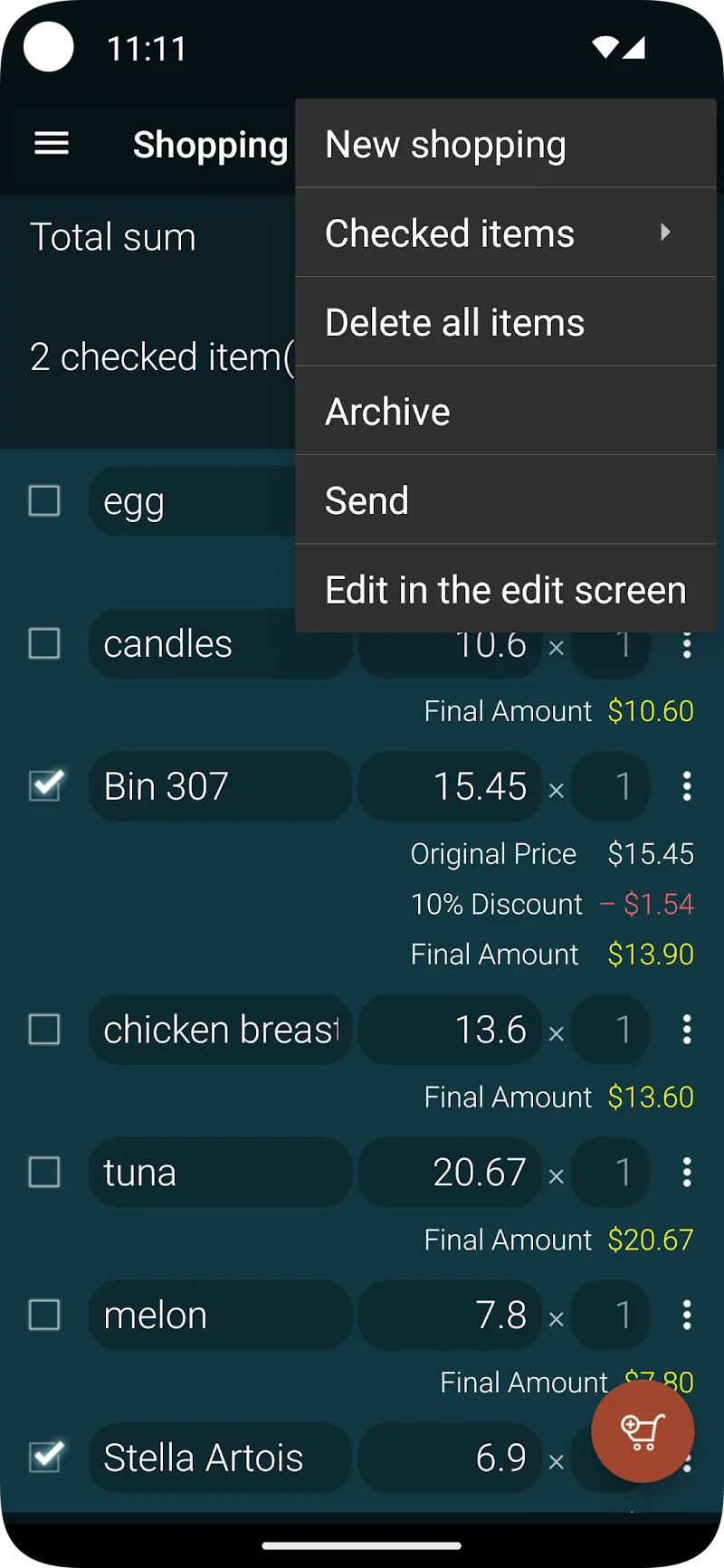 Shopping Calculator - screenshot 4