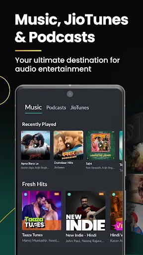 JioSaavn Music & Radio – JioTunes, Podcasts, Songs - screenshot 1
