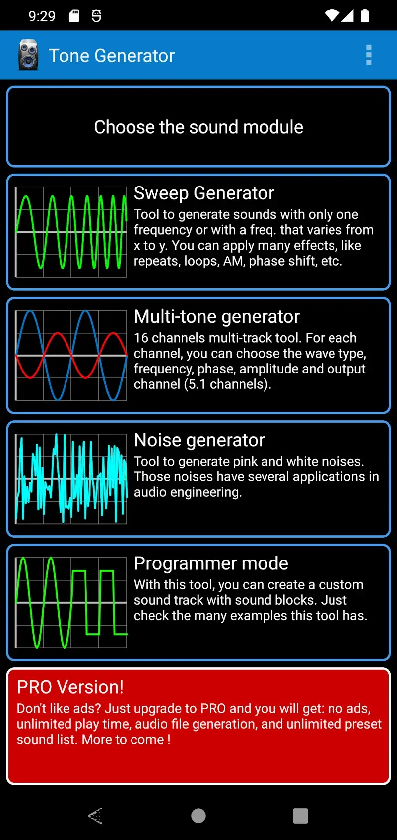 Frequency Sound Generator - screenshot 1