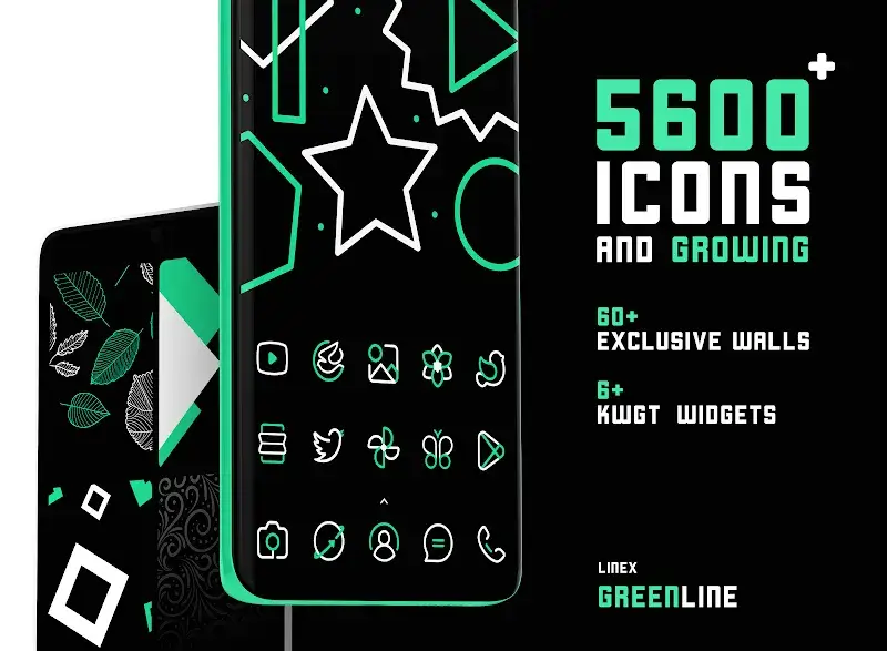 GreenLine Icon Pack  LineX - screenshot 1