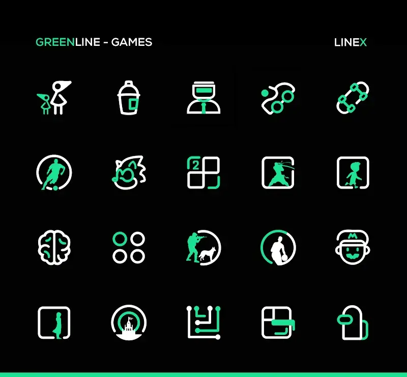 GreenLine Icon Pack  LineX - screenshot 3