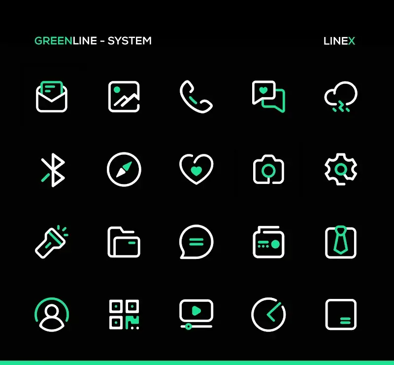 GreenLine Icon Pack  LineX - screenshot 6