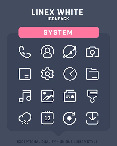 LineX White Icon Pack - screenshot 2