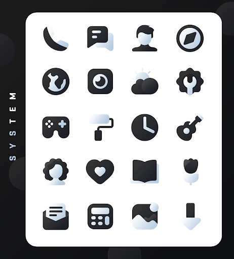 Black Icon Pack LuX - screenshot 1