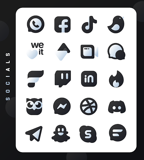 Black Icon Pack LuX - screenshot 4