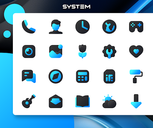 Blue Icon Pack LuXBlue - screenshot 1