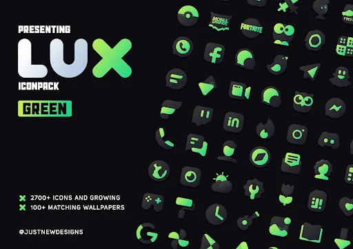 Green Icon Pack LuX - screenshot 1