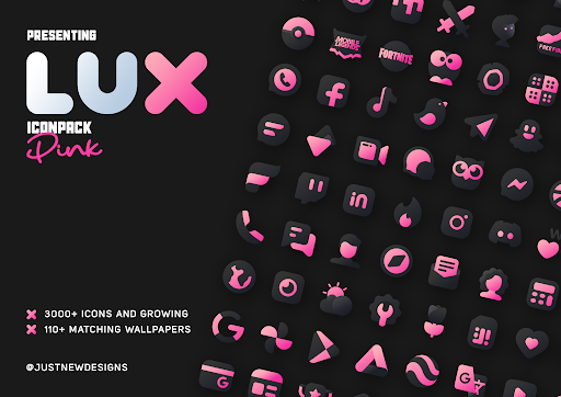 Pink IconPack LuX - screenshot 1