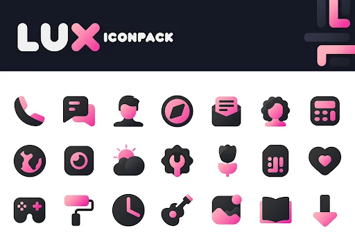 Pink IconPack LuX - screenshot 2