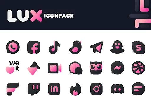 Pink IconPack LuX - screenshot 6