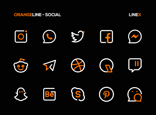 OrangeLine IconPack LineX - screenshot 4