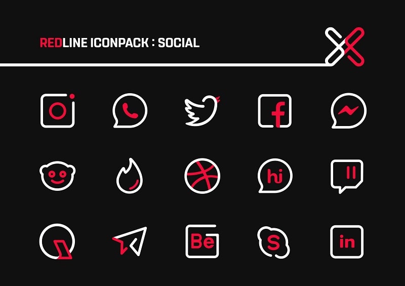 RedLine Icon Pack APK - screenshot 1