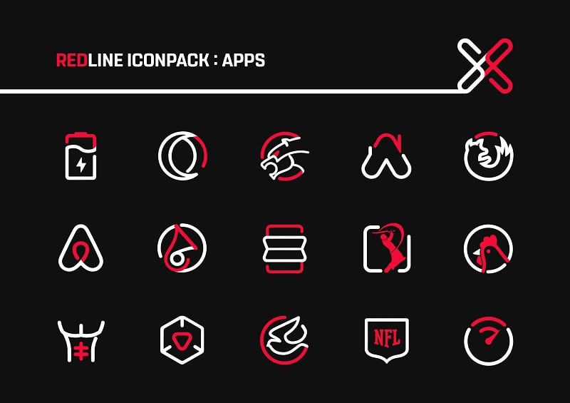 RedLine Icon Pack APK - screenshot 3