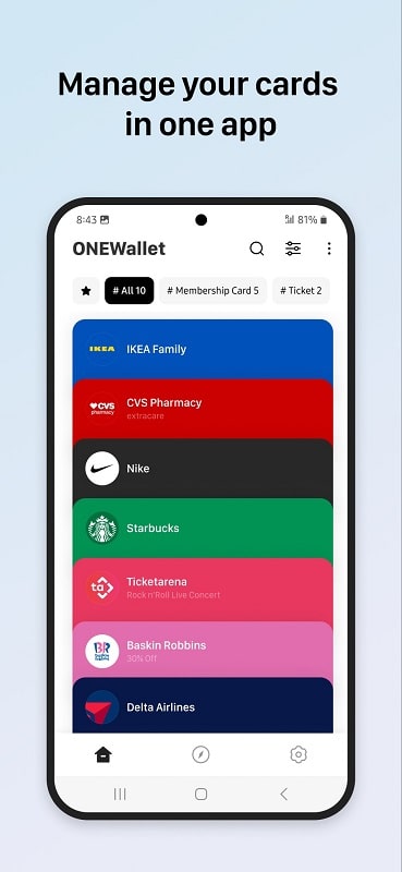 ONEWallet APK - screenshot 2