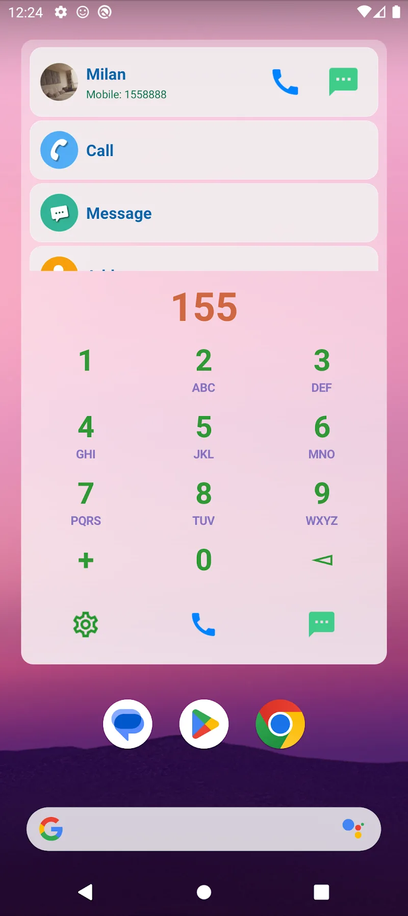 Dialer Widget - screenshot 2