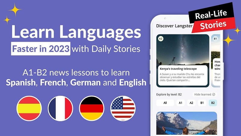Learn Languages with Langster APK - app icon