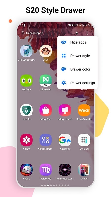 SO S20 Launcher for Galaxy S APK - screenshot 3