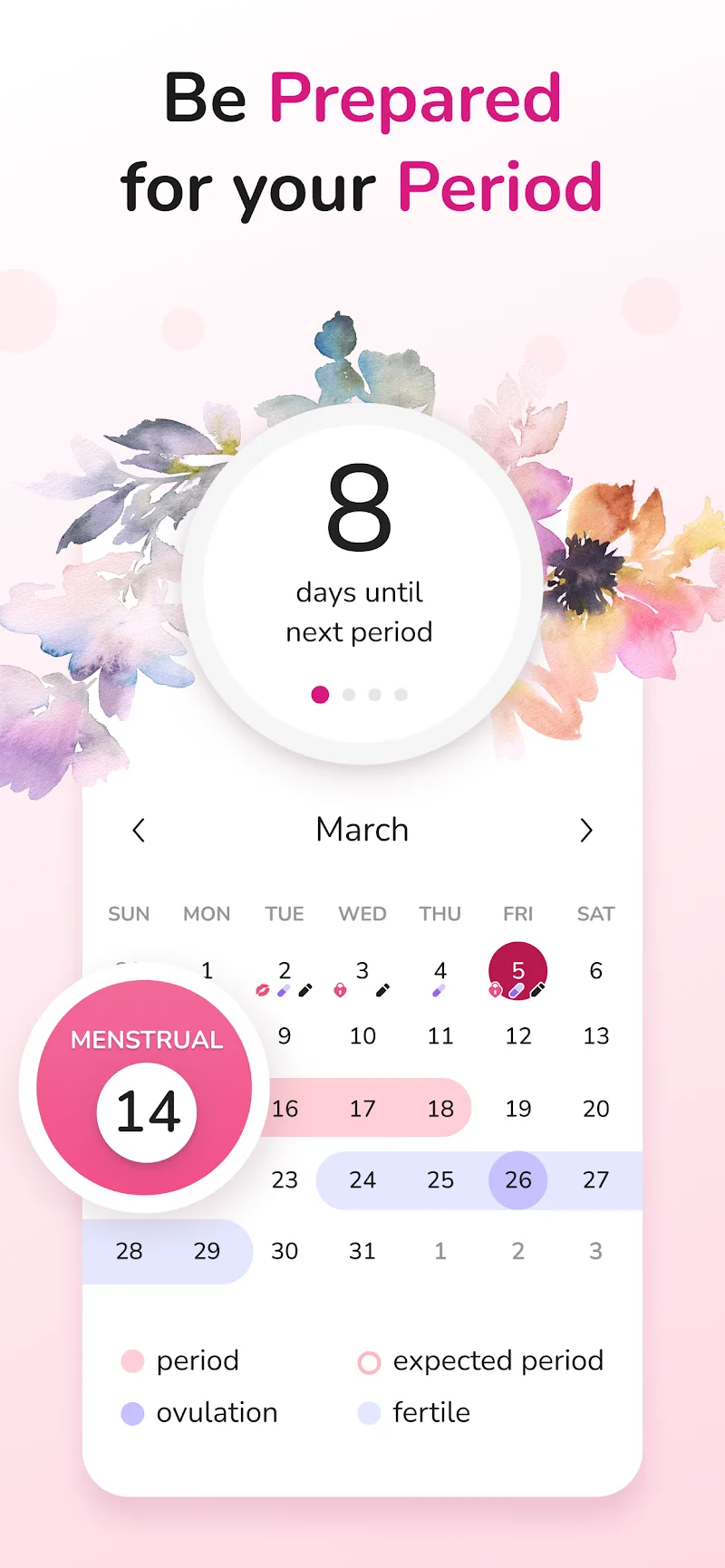 Period Tracker and Calendar - screenshot 2