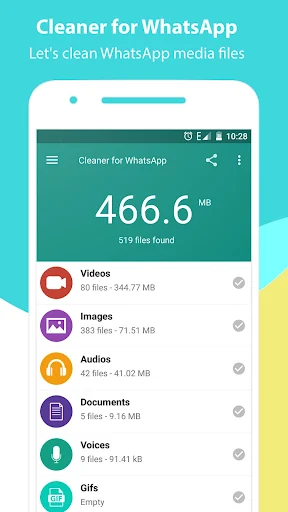 Cleaner for WhatsApp - screenshot 1