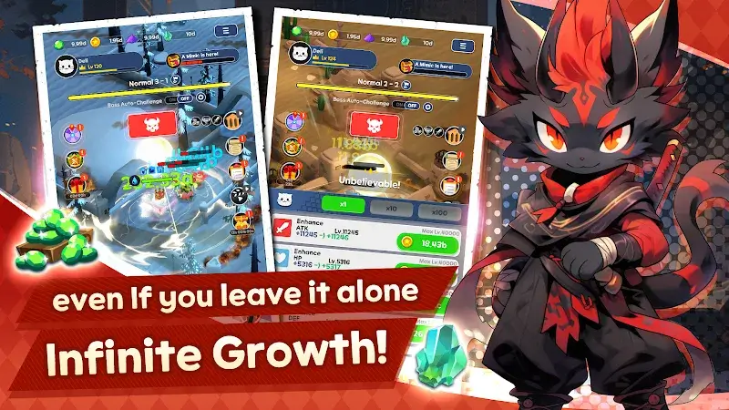 Tower Cat Battle Idle Cat RPG - screenshot 2