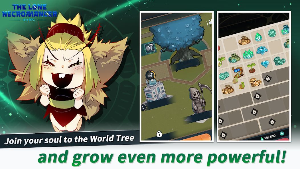 The Lone Necromancer: Idle RPG - screenshot 1