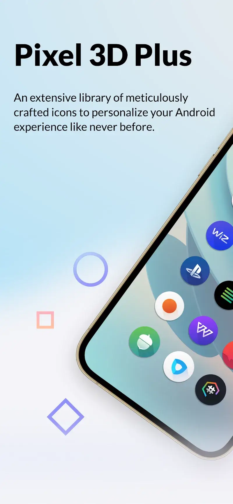 Pixel 3D Plus Icon Pack - screenshot 1