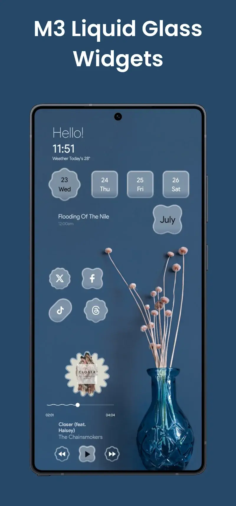 Material Glass Widgets - screenshot 2