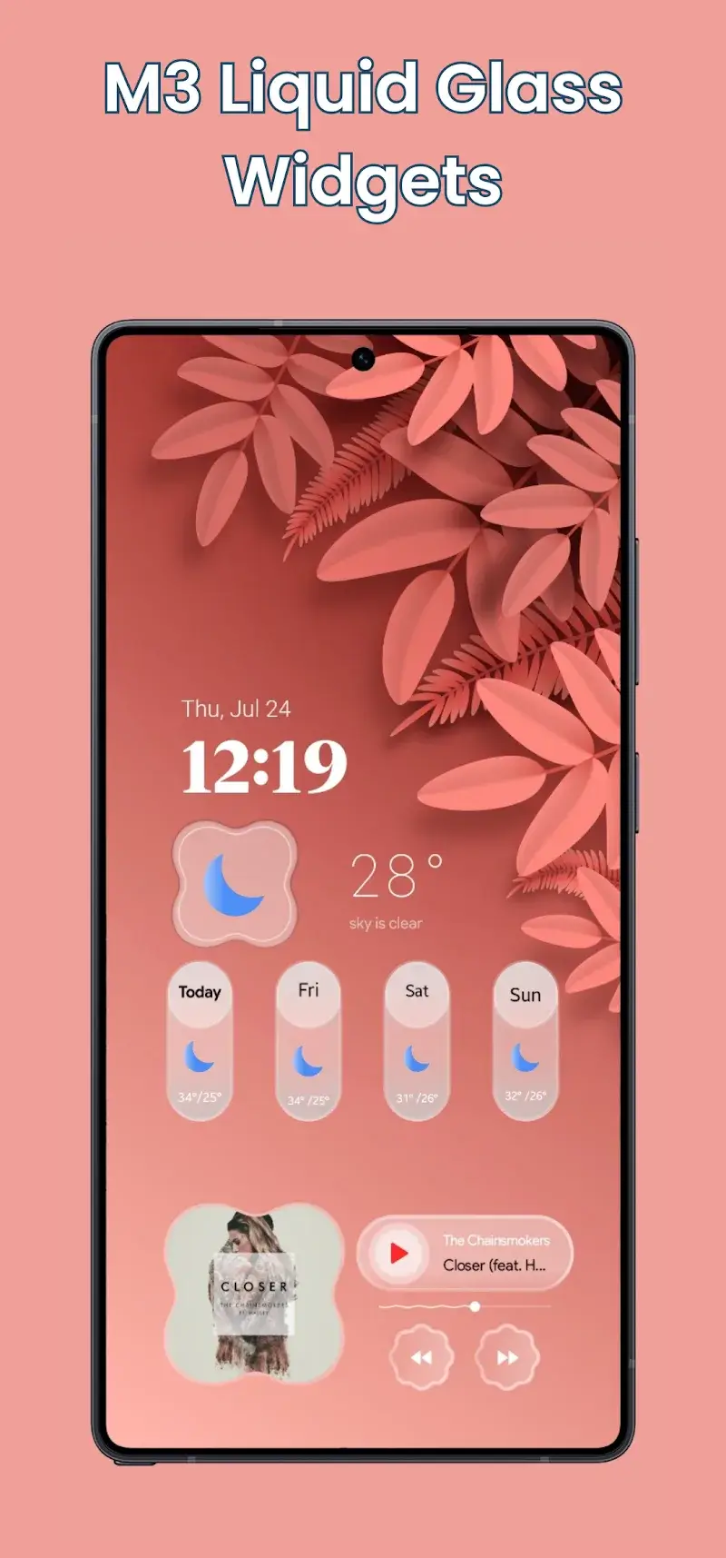Material Glass Widgets - screenshot 4