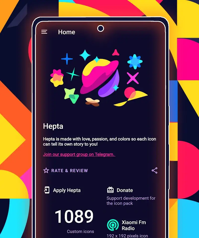 Hepta Theme, Icons, Widgets - screenshot 6