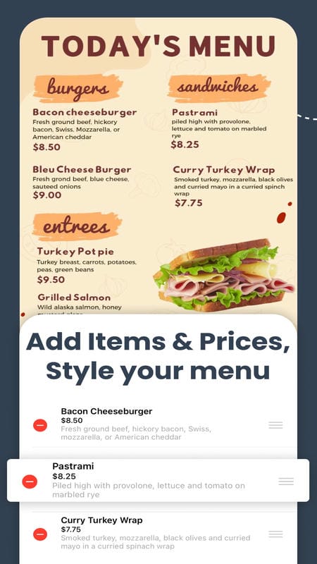 Menu Maker, Menu Templates APK - screenshot 3