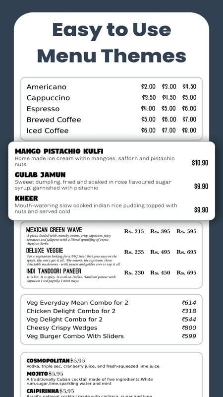 Menu Maker, Menu Templates APK - screenshot 4