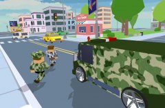 Blocky Army City Rush Racer - screenshot 1