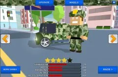 Blocky Army City Rush Racer - screenshot 2