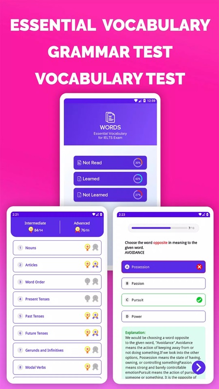 IELTS Reading Tests APK - screenshot 1
