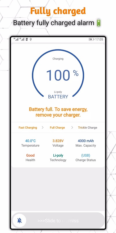 Battery 100% Alarm APK - screenshot 3