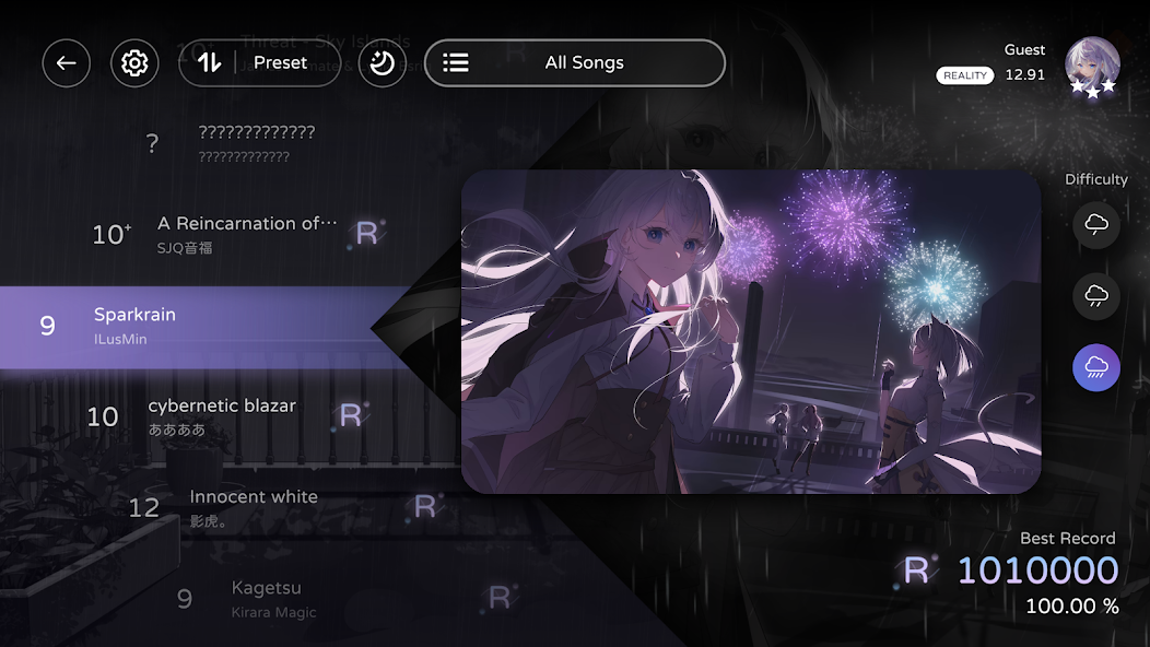 Translation:
Milthm - screenshot 17