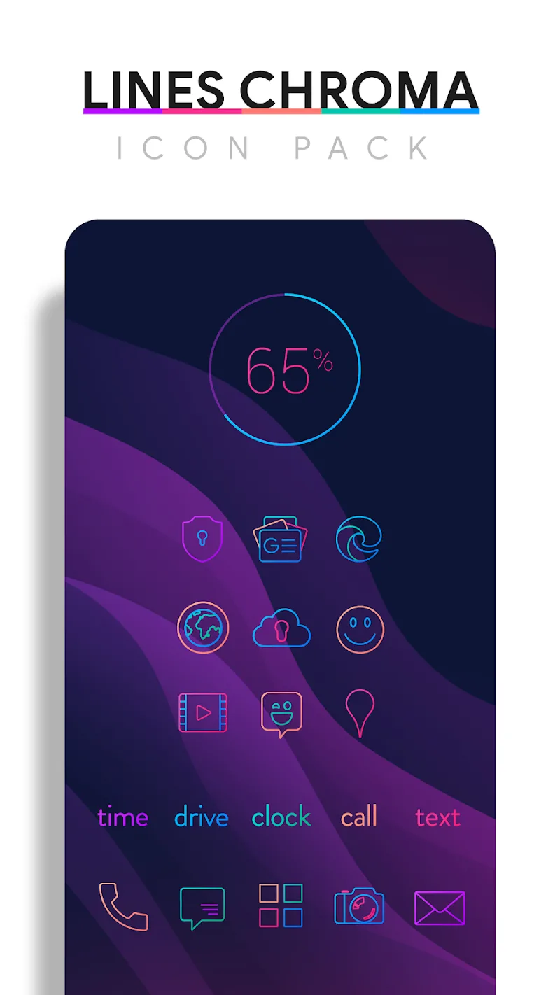 Lines Chroma - Icon Pack - screenshot 1
