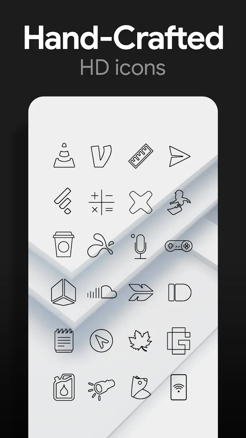 Lines Dark Pro - Icon Pack - screenshot 3