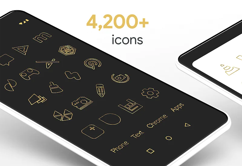 Lines Gold Pro - Icon Pack - screenshot 2
